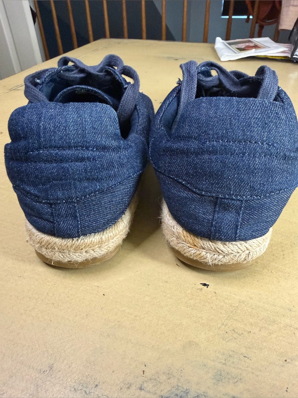 Catherine Malandrino Denim Low-Top Sneakers in Navy - Picture 6 of 9
